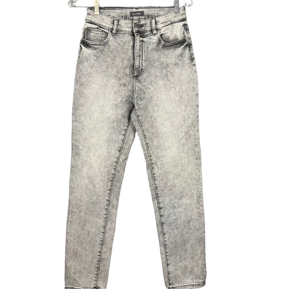 DL1961 Jeans Bella Slim Vintage High Waist Acid Wash Gray US 27 Grunge